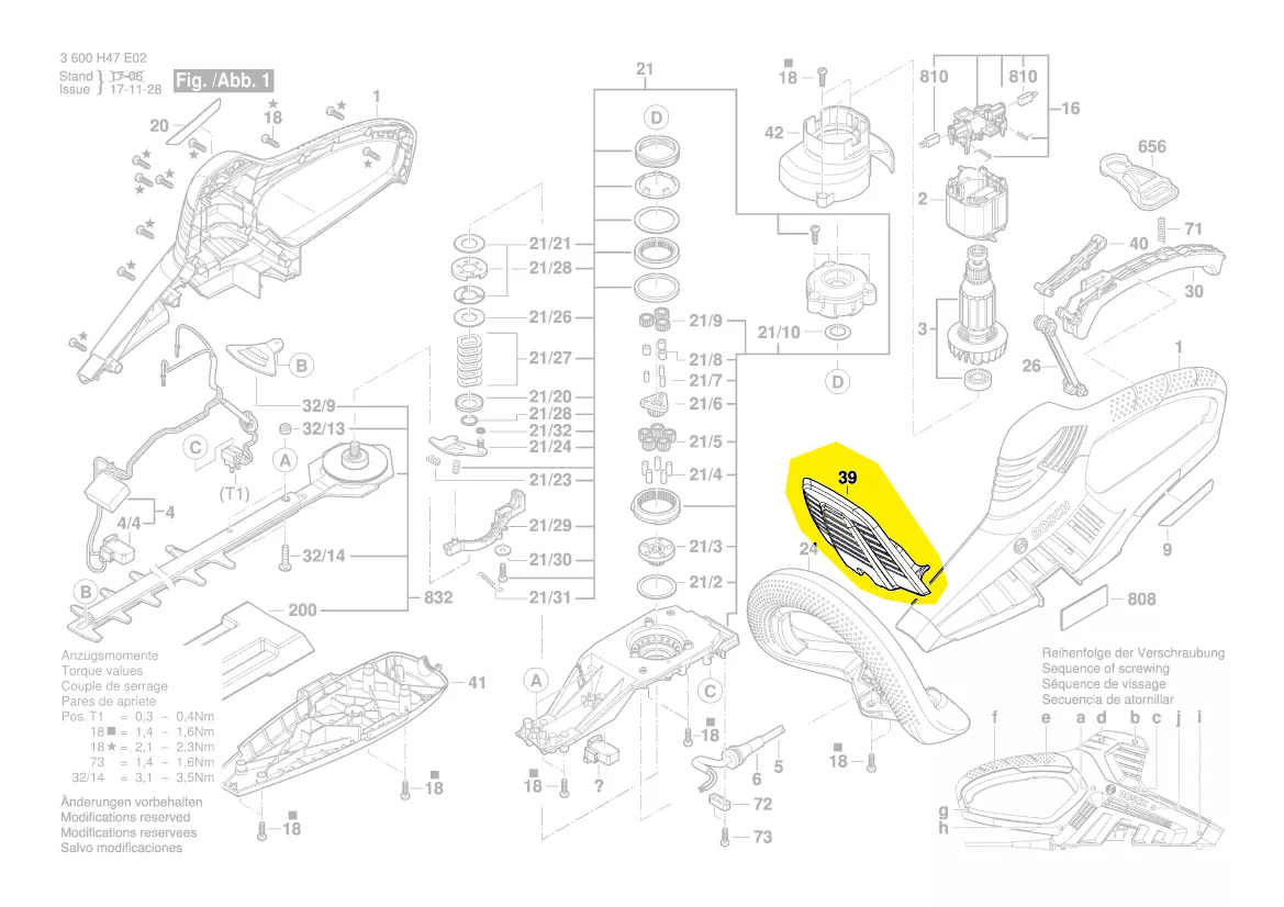 Bouclier protection réf. 2 609 005 047 BOSCH